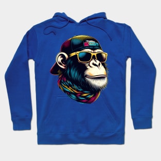 Cool Monkey With Scarf Hoodie